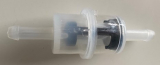 Benzinfilter/Kraftstofffilter Kunststoff Anschluweite 6,0 mm mit Kunststoffsieb.